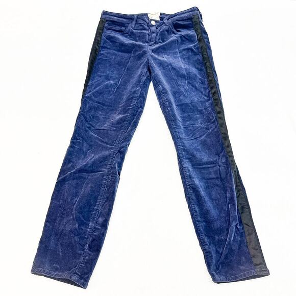 L'Agence Margot Skinny High Rise Blue Marine Denim Jeans Tuxedo Stripe Size 28 - Picture 2 of 9
